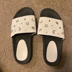 Rebecca Minkoff White Celestial Slides